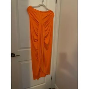 Never worn orange tube top dress size XL